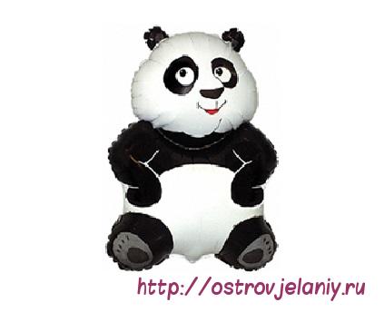 Воздушный шар (13&#039;&#039;/33 см) Мини-фигура, Большая панда, Белый
