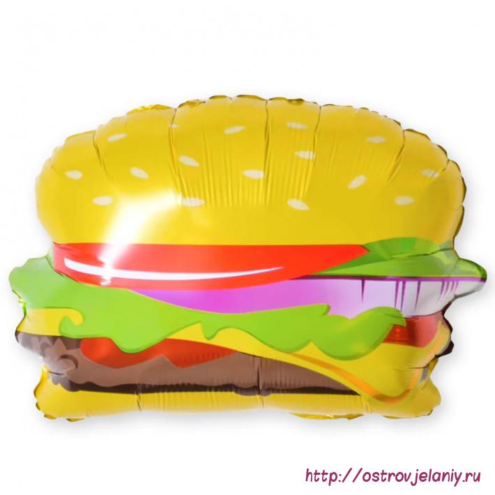 Шар с клапаном (17&#039;&#039;/43 см) Мини-фигура, Гамбургер