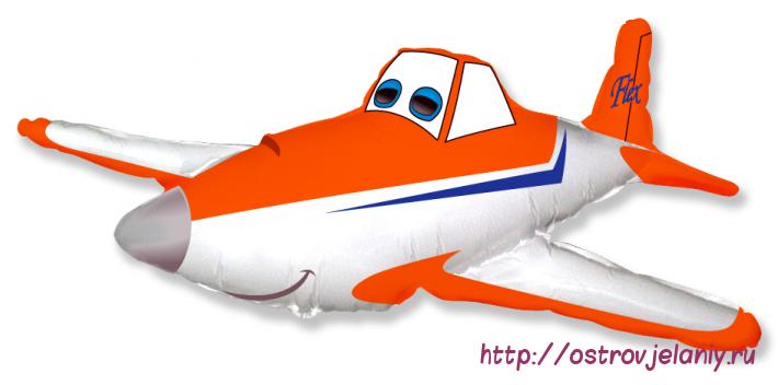 Шар (16&#039;&#039;/41 см) Мини-фигура, Гоночный самолет, Оранжевый