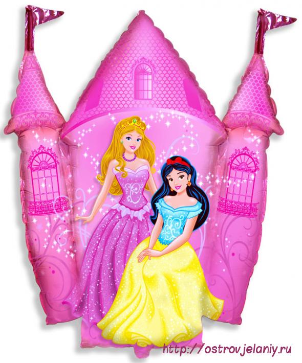 Шар (14&#039;&#039;/36 см) Мини-фигура, Замок принцессы, Розовый