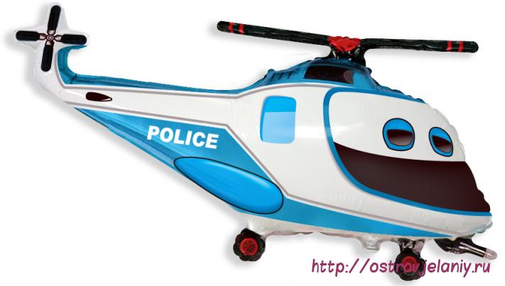 Шар (17&#039;&#039;/43 см) Мини-фигура, Полицейский вертолет
