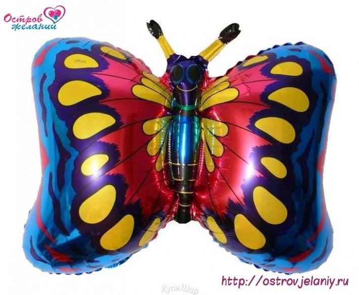 Воздушный шар (14&#039;&#039;/36 см) Мини-фигура, Бабочка, Синий