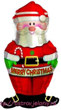 Шар (12&#039;&#039;/30 см) Мини-фигура, Дед Мороз
