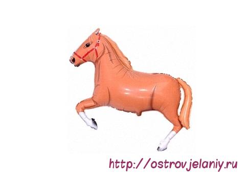 Воздушный шар (16&#039;&#039;/41 см) Мини-фигура, Лошадь, Коричневый