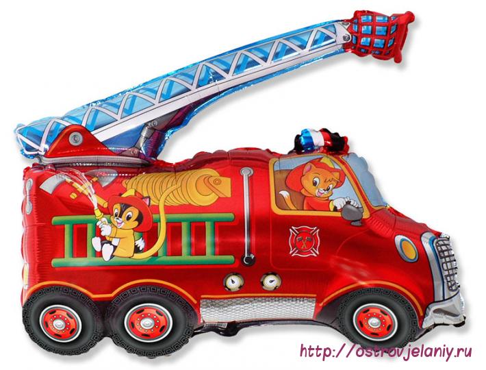 Шар (14&#039;&#039;/36 см) Мини-фигура, Пожарная машина, Красный