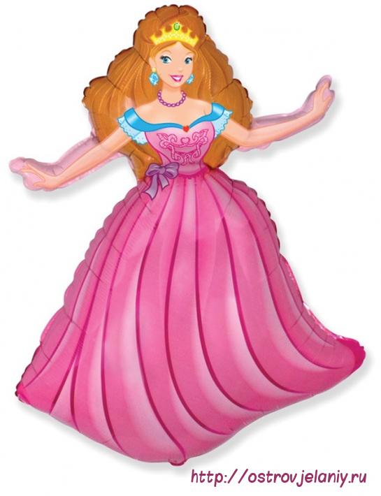 Шар (39&#039;&#039;/99 см) Фигура, Принцесса, Розовый