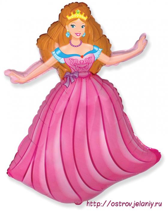 Шар (14&#039;&#039;/36 см) Мини-фигура, Принцесса, Розовый