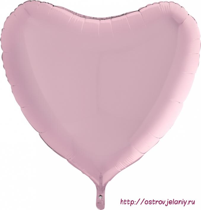 Шар (36&#039;&#039;/91 см) Сердце, Розовый