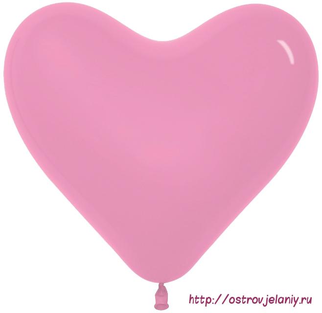 Латексный воздушный шар-сердце (6&#039;&#039;/15 см) Розовый (009), пастель