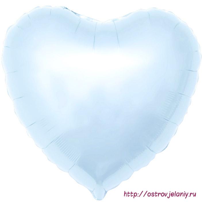 Шар (18&#039;&#039;/46 см) Сердце, Светло-голубой