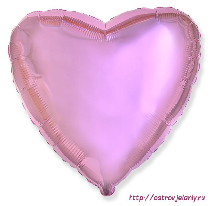 Шар (18&#039;&#039;/46 см) Сердце, Светло-розовый