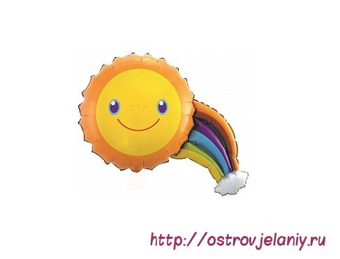 Воздушный шар с клапаном (16&#039;&#039;/41 см) Мини-фигура, Солнечная радуга