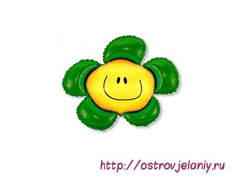Воздушный шар (15&#039;&#039;/38 см) Мини-фигура, Солнечная улыбка, Зеленый