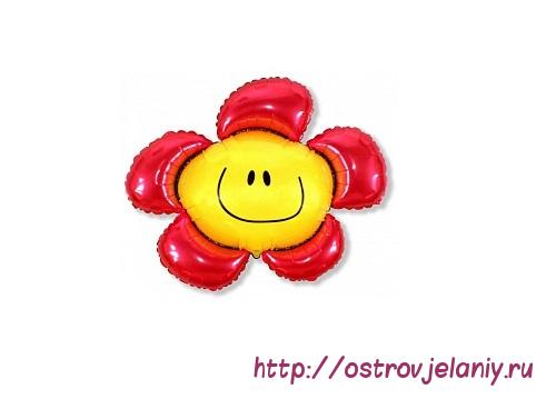 Воздушный шар (15&#039;&#039;/38 см) Мини-фигура, Солнечная улыбка, Красный