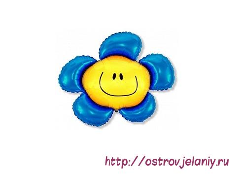 Воздушный шар (15&#039;&#039;/38 см) Мини-фигура, Солнечная улыбка, Синий