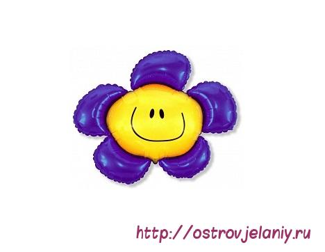 Воздушный шар (15&#039;&#039;/38 см) Мини-фигура, Солнечная улыбка, Фиолетовый