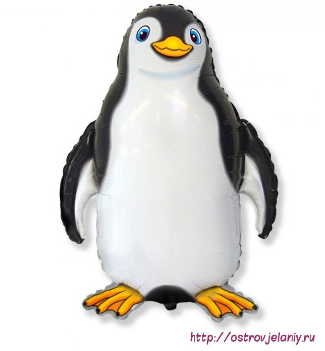 Воздушный шар (13&#039;&#039;/33 см) Мини-фигура, Счастливый пингвин, Черный