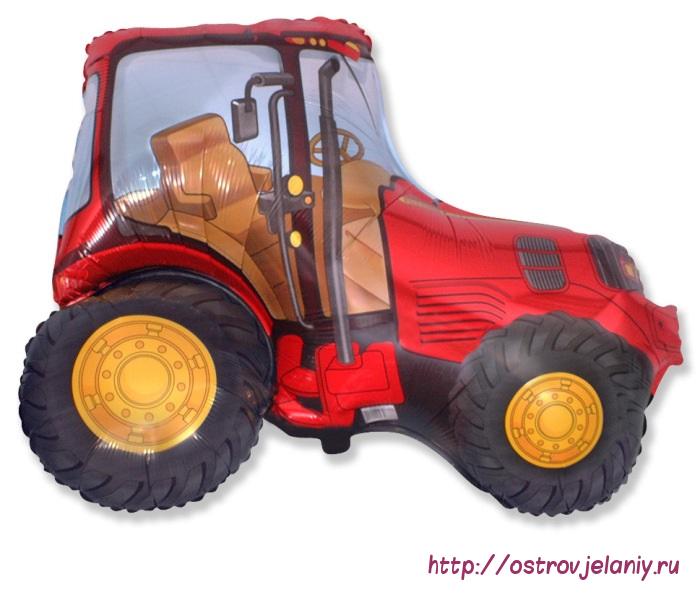 Воздушный шар (12&#039;&#039;/30 см) Мини-фигура, Трактор, Красный