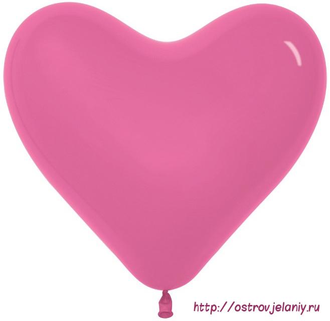 Латексный воздушный шар-сердце (6&#039;&#039;/15 см) Фуше (012), пастель