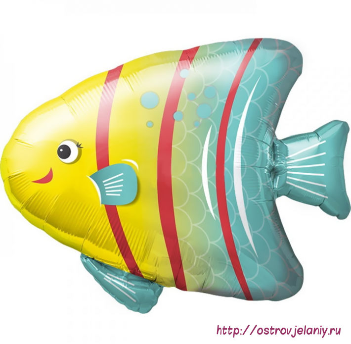 Шар с клапаном (13&#039;&#039;/33 см) Мини-фигура, Яркая рыбка