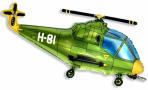 Шар (38''/97 см) Фигура, Вертолет, Зеленый