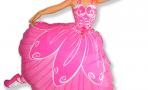 Фольгированный шар (40''/102 см) Фигура, Балерина, Розовый