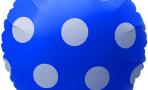 Воздушный шар (18''/46 см) Круг, Большие точки, Синий