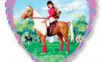 Воздушный шар (18''/46 см) Сердце, Джулия на лошади