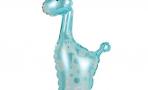 Воздушный шар с клапаном (21''/53 см) Мини-фигура, Жираф, Голубой