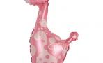 Воздушный шар с клапаном (21''/53 см) Мини-фигура, Жираф, Розовый