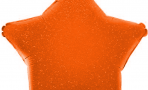 Шар (18''/46 см) Звезда, Оранжевый голография