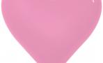 Латексный воздушный шар-сердце (6''/15 см) Розовый (009), пастель