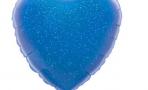 Шар (18''/46 см) Сердце, Синий голография