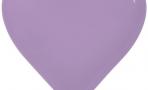 Латексный воздушный шар-сердце (6''/15 см) Сиреневый (050), пастель