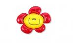 Воздушный шар (15''/38 см) Мини-фигура, Солнечная улыбка, Красный