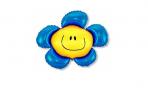 Воздушный шар (15''/38 см) Мини-фигура, Солнечная улыбка, Синий