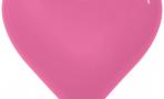 Латексный воздушный шар-сердце (16''/41 см) Фуше (012), пастель